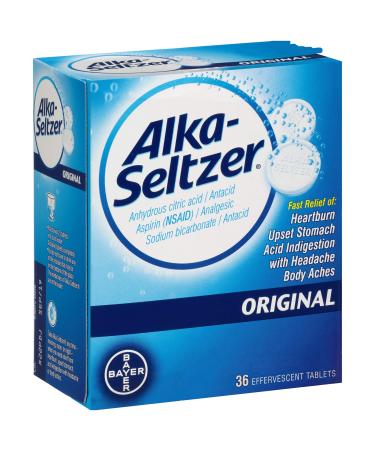Alka-Seltzer Original Effervescent Antacid Tablets 36 Ea