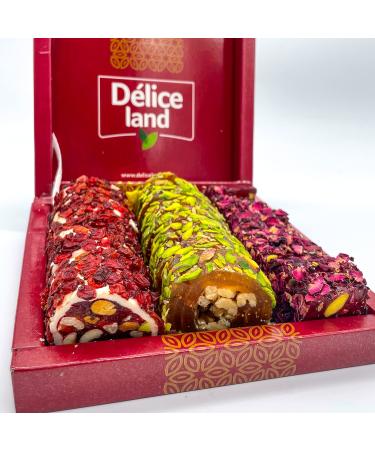Premium Loukoum, Mixed Loukoum Athens, Turkish delight, Turkish delight from Istanbul, mixed Turkish delight gift box, authentic Turkish pastry, mix different varieties (700)