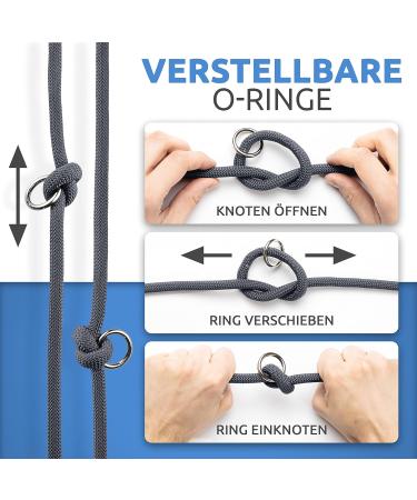 Happyshephie Adjustable Dog Leash 2.5m - Durable Reversible Leash for Medium & Large Dogs - Steel Gray - Buy Online on GoSupps.com