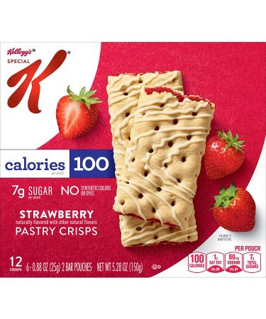 Kellogg's Special K Strawberry Pastry Crisps - 100 Calorie Breakfast Bars - 5.28oz Box (12 Crisps) - Buy Online on GoSupps.com