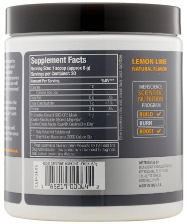 MenScience Androceuticals Creatine - Ultimate Workout Results Booster (5.7 oz) | Enhance Performance & Build Muscle - Buy Online on GoSupps.com