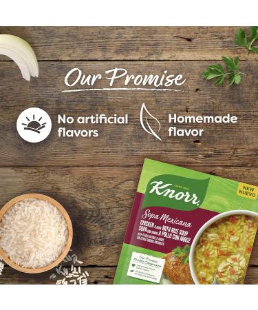 Knorr Sopa Mexicana/Dry Soup Mix - Chicken with Rice Flavor | No Artificial Flavors | 2.4 OZ 12 Count - Buy Online on GoSupps.com