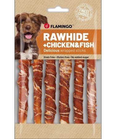 FLAMINGO R'HIDE STICK WITH CHICKEN AND COD 7/8MM 12CM 6PCS 70GR