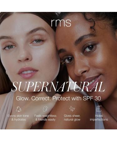 RMS Beauty SuperNatural Radiance Sunscreen SPF 30 - Tinted Mineral Sunscreen for Face | Medium Aura Skin Tint Makeup - Buy Online on GoSupps.com
