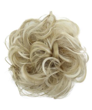 CAISHA by PRETTYSHOP Messy Scrunchie Bun Voluminous Wavy Hairpiece Heat-resistant Synthetic Fibres Light Blonde Mix G37A light blonde mix #25H613 G37A