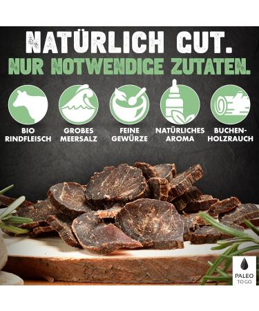 Paleo to Go Beef Jerky - 100% Organic 75% High Protein Air-Dried Made in Austria - International Shipping Available - Buy Online on GoSupps.com
