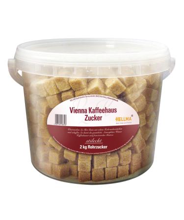 Hellma coffee house sugar Vienna sugar portion sugar fine sugar sugar cubes for gastronomy hotel office canteen 2 kg bucket