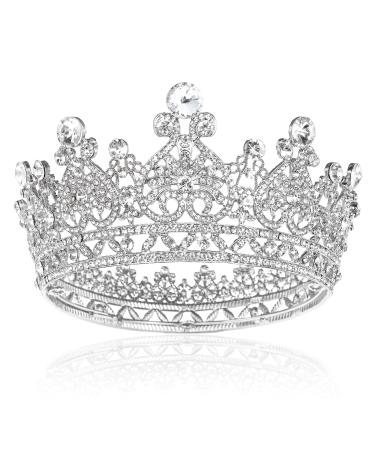 Silver Crown for Women Crystal Queen Crowns and Tiaras for Girls Pageant Birthday Wedding Prom Party Valentines Costume - Buy Online on GoSupps.com