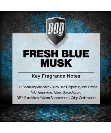 BOD Man Fresh Blue Musk Body Spray 8oz - Refreshing Scent for Men - Buy Online on GoSupps.com