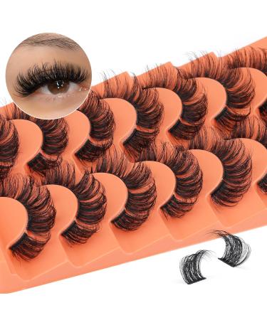 Fluffy Cluster Lashes - Natural Wispy False Eyelashes - 7 Pairs Multipack by Eefofnn - Buy Online on GoSupps.com