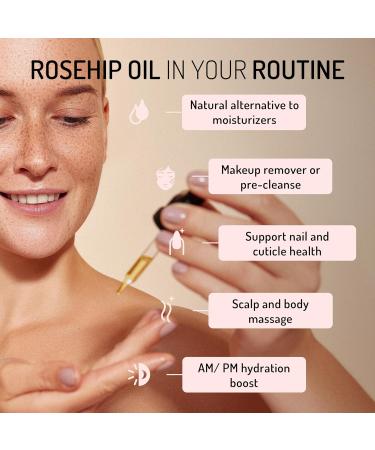Eve Hansen Rosehip Oil for Face & Skin Organic Cold-Pressed Rosehip Seed Oil | Hydrating & Fast-Absorbing Moisturizer | 2oz 2 Fl Oz (Pack of 1) - Buy Online on GoSupps.com
