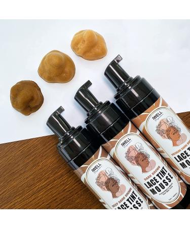 IWELL Signature Lace Tint Mousse 7 fl oz - Medium Dark Brown | Concealer Tinted Mousse for Lace Wigs | Easy Tinting & Quick-Drying | Perfect Match for Your Skin Tone - Buy Online on GoSupps.com