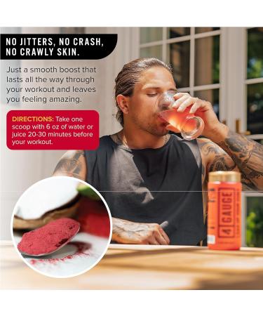 4 Gauge Explosive Preworkout | 30 Servings | Jitter-Free Nitric Oxide Booster | L-Citrulline L-Carnitine Creatine | No Artificial Ingredients | Fruit Blast - Buy Online on GoSupps.com