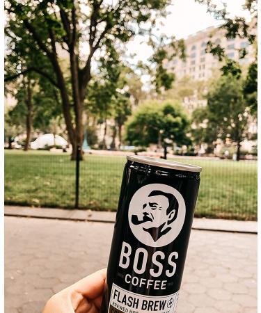 BOSS Coffee by Suntory - Japanese Flash Brew Original Black Coffee 8oz 12 Pack - Imported from Japan - Espresso Doubleshot - Ready to Drink - Keto Friendly, Vegan, No Sugar, Gluten, or Dairy - Buy Online on GoSupps.com