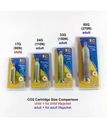 Premium 33g CO2 Rearming Kit Cylinder for Inflatable Life Jacket - Replacement Refill - Buy Online on GoSupps.com