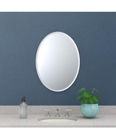 Gatco Beveled Easy Mount Mirror 26.5x19.5 Silver - Wall Mounted Bathroom Vanity Mirror - Buy Online on GoSupps.com