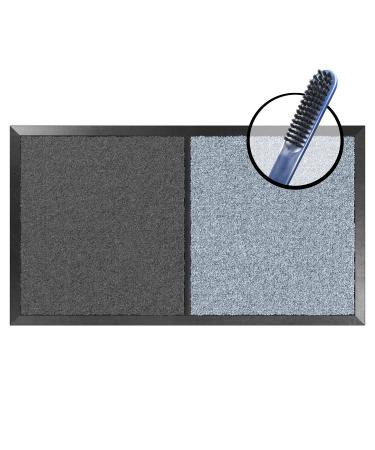 Sherada shoe disinfectant mat-gray rectangular non-slip carpet-shoe soles disinfectant floor mat-for outdoor entrance or kitchen-complete with shoe peeling cleaning brush