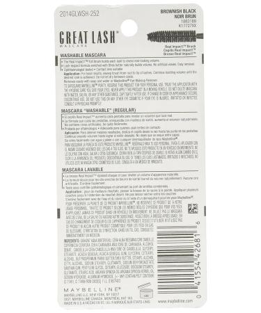 Maybelline New York Great Lash Real Impact Washable Mascara, Brownish Black, 0.37 fl oz - Buy Online on GoSupps.com