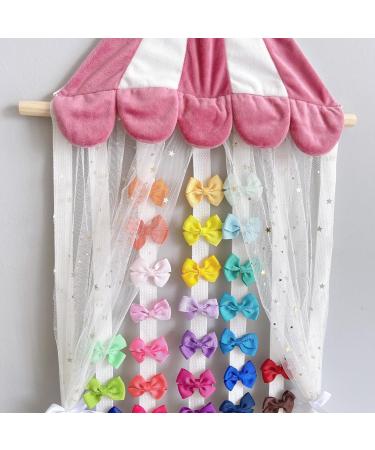 Hairpin Organizer for Girls Hanging Hairpin Holder to Organize Hair Accessories Claw Hairpin Clothes Rack for Home Decor Fashion Hair Accessories Storage Wall Decoration (Powder) - Buy Online on GoSupps.com