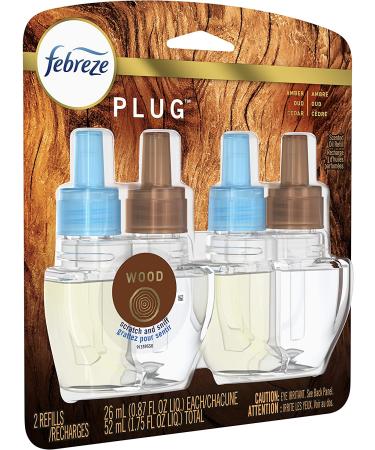 Febreze Plug in Wood Odor Eliminator for Strong Odors Scented Oil Refill - 2 Count - Buy Online on GoSupps.com