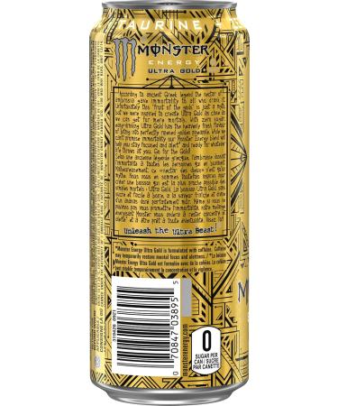 Monster Energy Ultra Gold 473mL Can Pack of 12 Clear & Rehab Peach Tea 458mL Can Pack of 12 - Buy Online on GoSupps.com