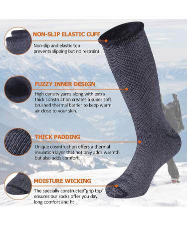 Time and River Thermal Socks - Unisex Soft Insulated Heat Socks for Winter Activities (Black)*2 | Medium Size - Buy Online on GoSupps.com