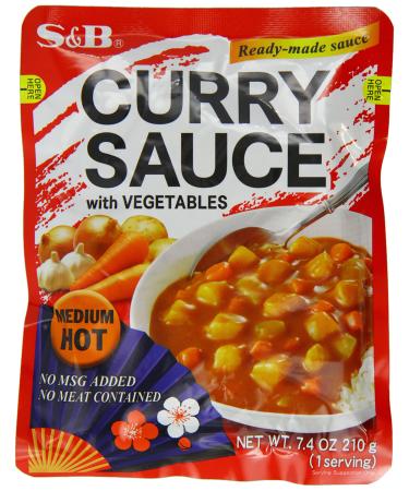 S&B Curry Sauce with Vegetables Medium Hot,7.4 Ounce (Pack of 10)