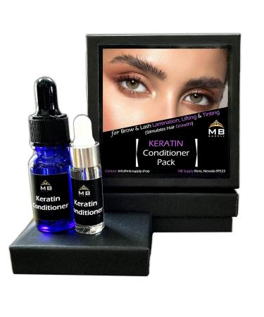 Keratin Eyelash and Brow Conditioner Serum for Lamination and Growth - Aftercare for Perm, Lift, Tint, and Wax (1-10ml) with Free Brush - Buy Online on GoSupps.com