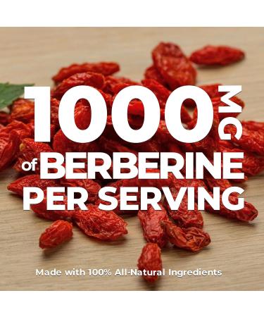 New Berberine MAXIMUM POTENCY 1000mg per Serving (2 capsules 500mg each) Supports Blood Sugar Levels Healthy Lipid (Fat) and Glucose Metabolism. Non-GMO Vegan Gluten Free. 90 Easy to Swallow Capsules- 3 pack 90 count (Pack of 3) - Buy Online on GoSupps.com