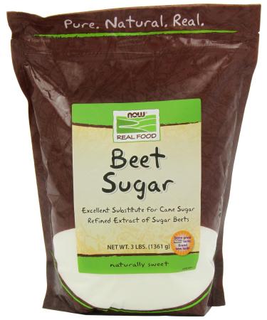 NOW Foods Beet Sugar, 3-Pound (Pack of 2)