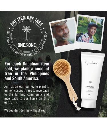 Kapuluan Bundle: 200ml Organic Coconut Oil Tube & Vegan Body Brush for Skin Care and Cellulite Treatment - Buy Online on GoSupps.com