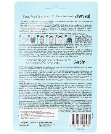Purederm Charcoal Facial Mask (10 Pack) - Hydrating Bubble Face Sheet Mask with Rich Collagen and Botanical Extracts for Illuminating Skin - Charcoal Infused, 10 Count - Buy Online on GoSupps.com
