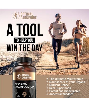 Grassfed Beef Organs Supplement - Organ Complex with Liver, Brain, Heart, and More (180 Capsules) - Buy Online on GoSupps.com