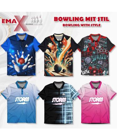 Emax Odin Sportswear: Premium Men's Bowling T-Shirt | Stylish Bowling Shirt for Players | Unique Bowling Apparel with Print - Buy Online on GoSupps.com
