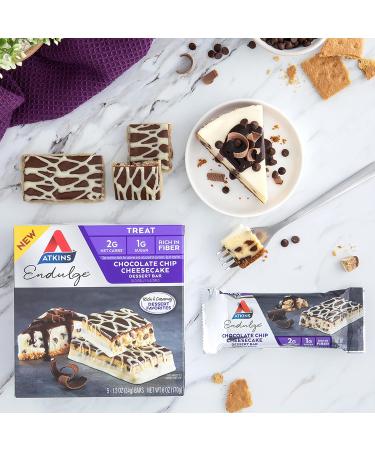Atkins Endulge Chocolate Chip Cheesecake Dessert Bar - Keto-Friendly (30 Bars) - Buy Online on GoSupps.com