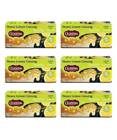 Celestial Seasonings Green Tea Honey Lemon Ginseng Contains Caffeine 20 Tea Bags (Pack of 6) - Buy Online on GoSupps.com