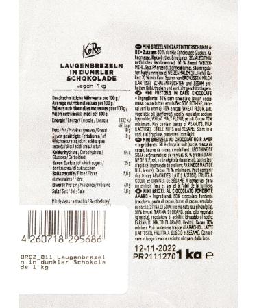 KoRo - Dark chocolate pretzels 1 kg - Buy Online on GoSupps.com