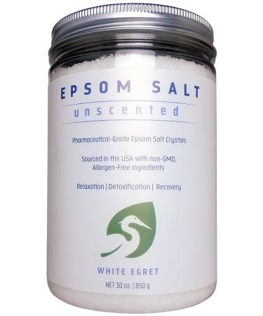 White Egret Pharmaceutical Grade Bath Epsom Salt  30 Ounce
