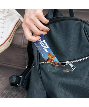 Pure Protein Bars - Nutritious Gluten Free protein bar made with Whey protein blend - low sugar protein snack. Deliciously satisfying. Chocolate Peanut Caramel (Pack of 6) - Buy Online on GoSupps.com