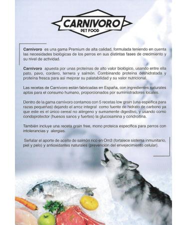 CARNIVORO Daily Food for adult dogs with beef and brown rice 12 kg - Buy Online on GoSupps.com