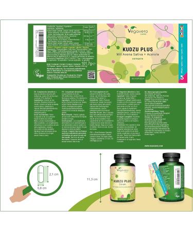 Kudzu Root Capsules Vegavero | 6000mg High Strength Extract | 8% Isoflavones | Alcohol Detox & Menopause Aid | Vegan | 180 Capsules - Buy Online on GoSupps.com
