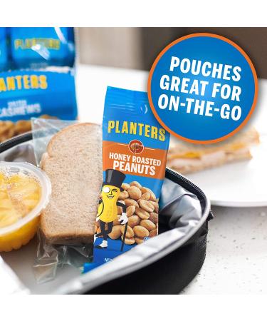 PLANTERS Honey Roasted Peanuts 2.5oz - 15 Pack - Roasted with Honey & Sea Salt - Perfect for Active Lifestyle, Movies, & School - Kosher - Buy Online on GoSupps.com