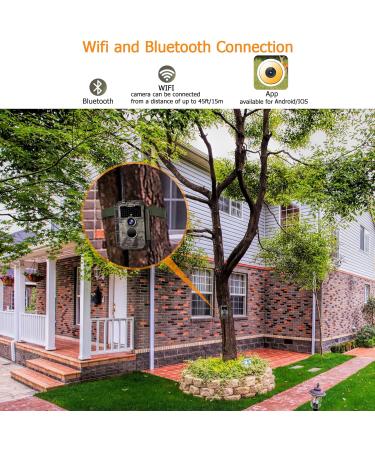 Follow WLAN Wild Camera 24MP 1296P - Wireless Night Vision 23m Range IP66 Waterproof 0.3s Trigger Speed for Wildlife Tracking - Buy Online on GoSupps.com