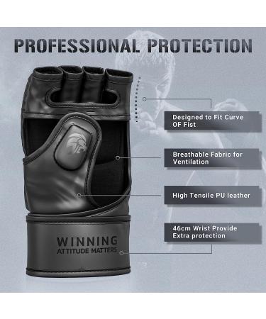 WAMM Sports MMA Gloves - MaxForce EVE Anti-Injury Shock Absorb Boxing Gloves - POWERFlex Kickboxing Gloves - Half Finger Open Palm for Men & Women - Ideal for Muay Thai, Sparring & Punching Bag - Small/Medium - Buy Online on GoSupps.com