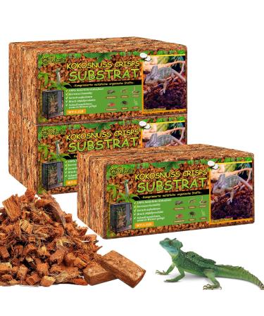 Riare 6 Pack natural coconut earth substrate for reptiles humus floor litter for turtles for plants land turtles scorpion spiders snake-6 x 650g (6 pack) - Buy Online on GoSupps.com