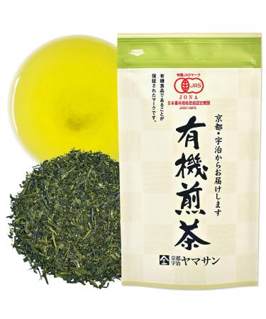 Green Tea leaves Sencha, JAS Certified Organic, Japanese Tea, Uji-Kyoto, 80g Bag YAMASAN Sencha green tea 80g