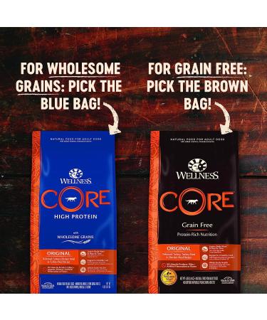 Wellness CORE Grain-Free High-Protein Dog Food | Natural & Real Meat, 12 lbs, All Breeds - Turkey & More - Buy Online on GoSupps.com