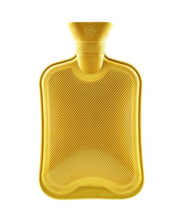 Heat bottle without cover 2 and 3 pack heat bottles large 1.8l rubber hot water Bottle robust and durable from natural rubber bed bottle for children and adults (yellow 1 pack) yellow 1 pack - Buy Online on GoSupps.com