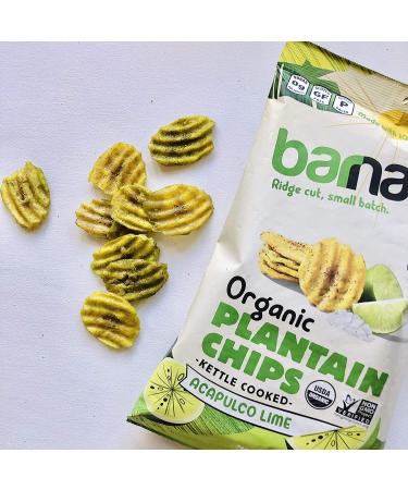 Barnana Organic Plantain Chips - Acapulco Lime 5oz | Healthy Snack - Buy Online on GoSupps.com