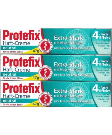 Protefix Extra-Strong neutral adhesive cream 47g 3-pack (3x 47g)